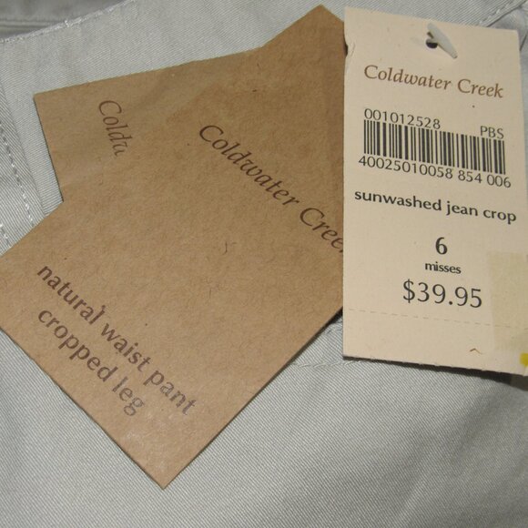 NWT COLDWATER CREEK Tan Cropped Leg Pants Size 6 - Picture 5 of 6